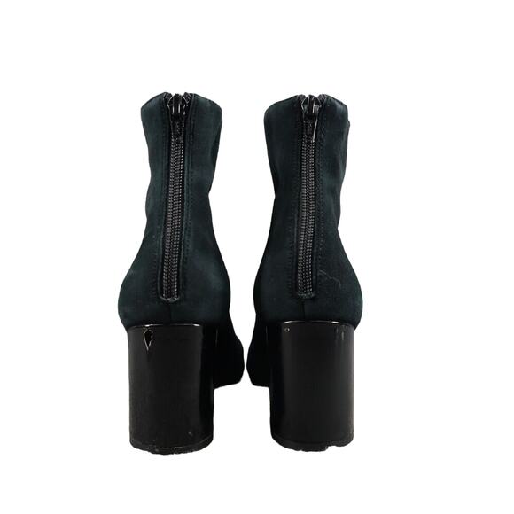 1901 Shoes Womens 6.5 Booties Block Heel Patent Cap Toe Leather Whitaker Classic - Picture 4 of 16